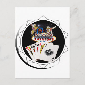 Carte Postale Chip Black Poker Affiche de bienvenue