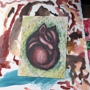 Carte Postale Chipmunk au printemps