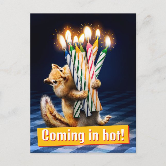 Carte Postale Chipmunk Birthday Candles (Devant)