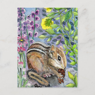 Carte Postale Chipmunk dans le jardin