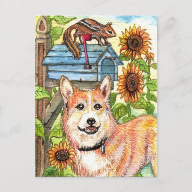 Carte Postale Chippy et Chipmunk par boîte aux lettres (Devant)