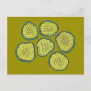 Carte Postale Chips de chiche vert Kosher Dill Pickle Chip Conce