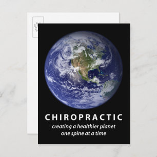 Carte Postale Chiropratique Planète Plus Saine