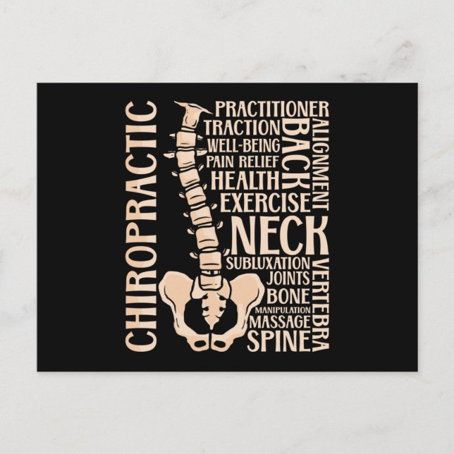 Carte Postale Chiropratique Spine Therapist Chiropractor Chiro (Devant)