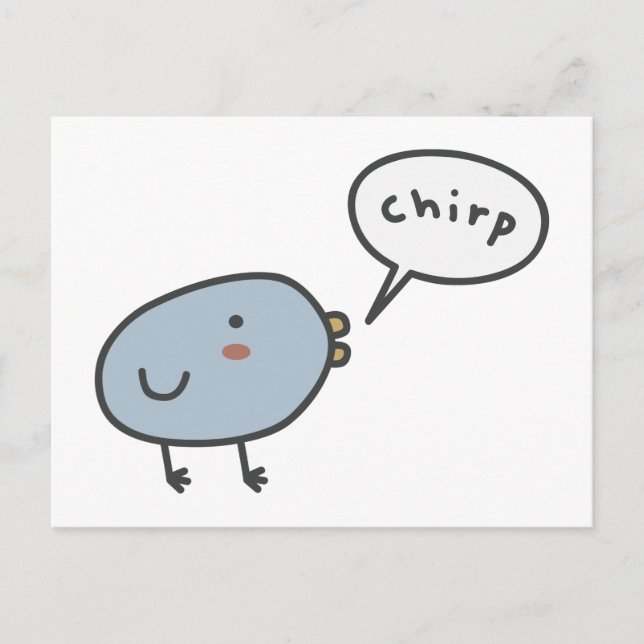 Carte Postale Chirpy Bird (Devant)