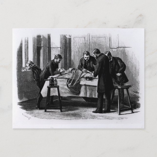 Carte Postale Chirurgie antiseptique, 1882 (Devant)