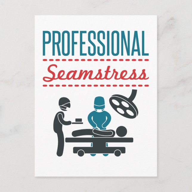 Carte Postale Chirurgie "Professional Seamstress" (Devant)