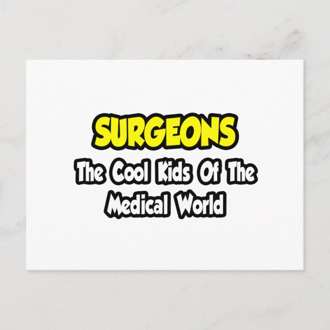 Carte Postale Chirurgiens...Enfants Cool du monde Médicale (Devant)