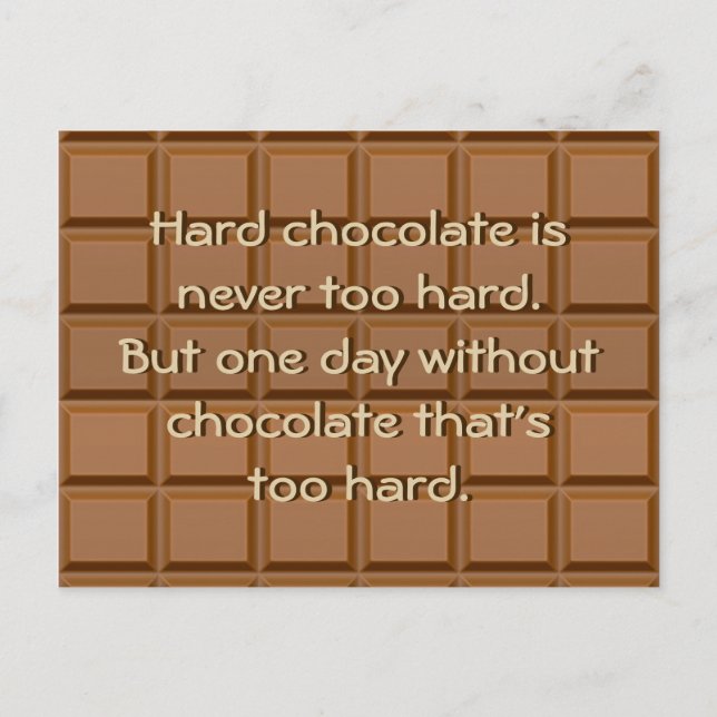 Carte Postale chocolat (Devant)