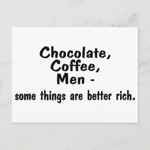 Carte Postale Chocolat Café Hommes Certaines Choses Sont Mieux R