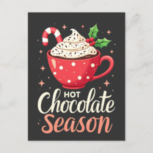 Carte Postale Chocolat chaud saison Amateurs de Noël
