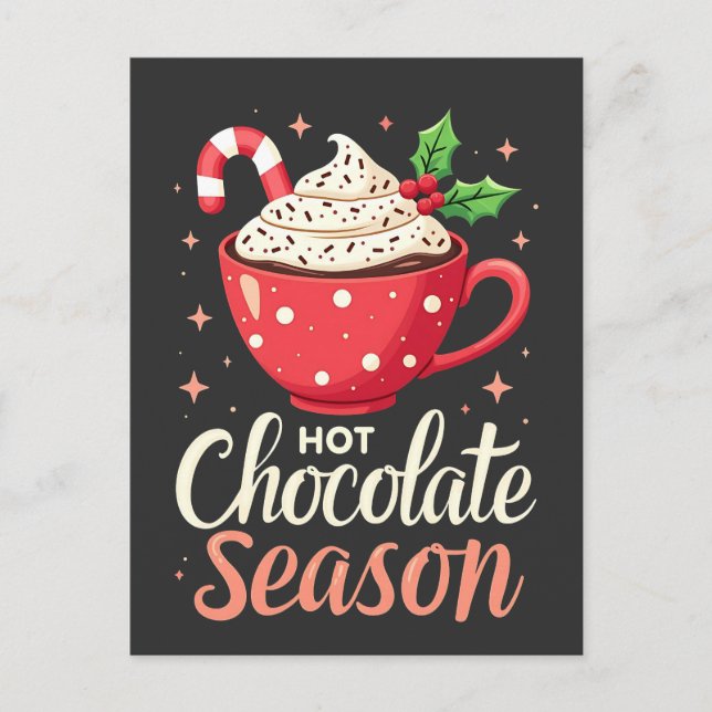Carte Postale Chocolat chaud saison Amateurs de Noël (Devant)
