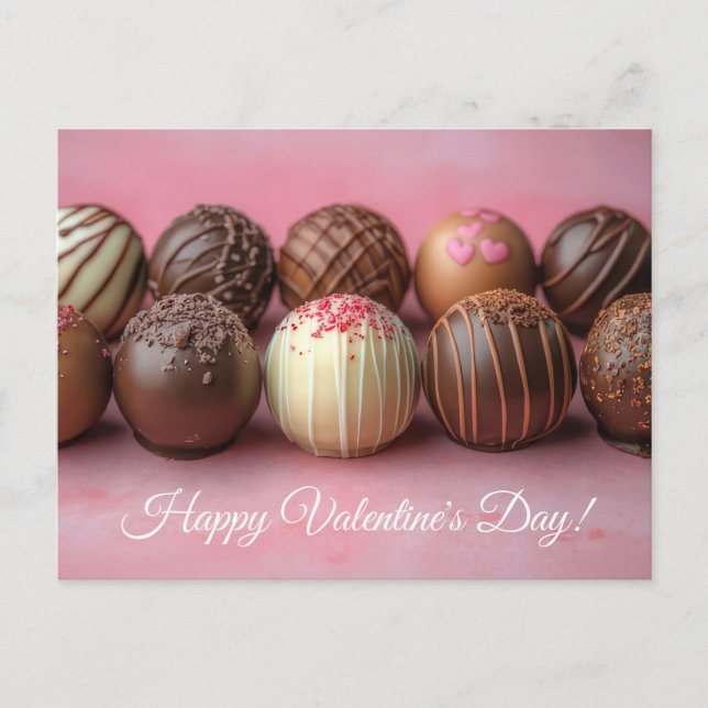 Carte Postale Chocolat doux Pralines Saint-Valentin (Devant)