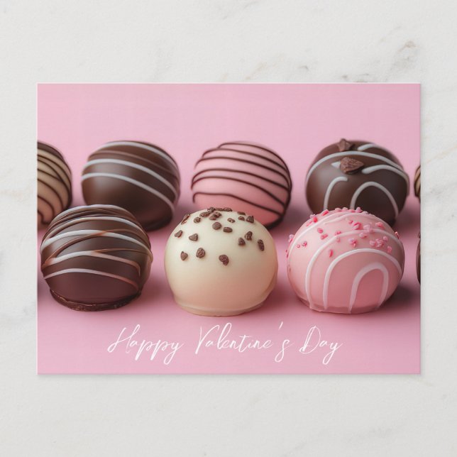 Carte Postale Chocolat doux Pralines Saint-Valentin (Devant)
