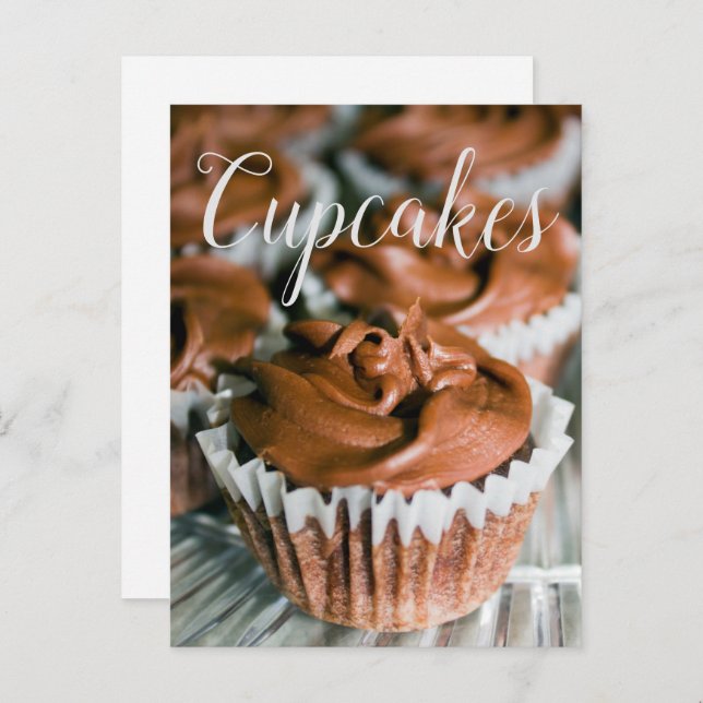 Carte Postale Chocolat Frosted Cupcakes Alimentation Photo Blair (Devant / Derrière)