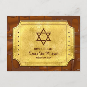 Carte Postale Chocolat Golden Ticket Bar Mitzvah Enregistrer la 