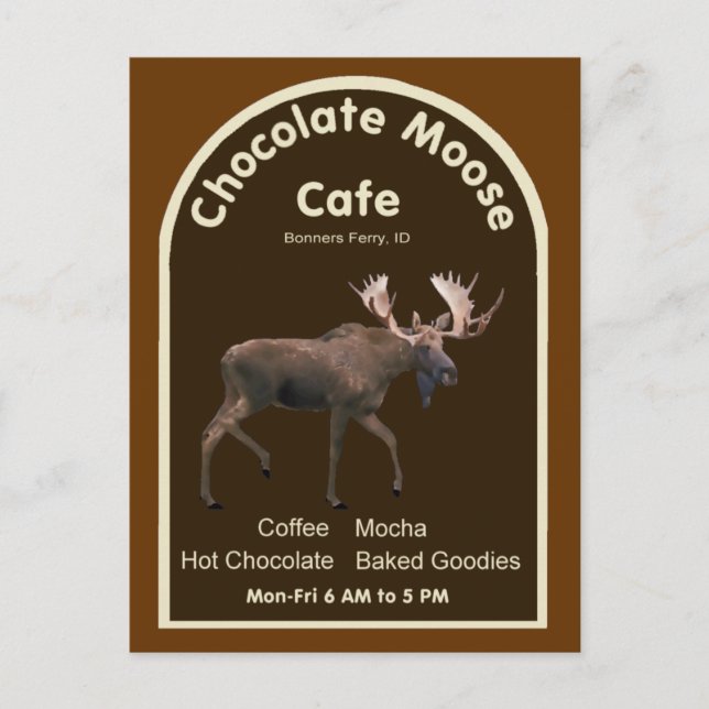 Carte Postale Chocolat Moose Café (Devant)