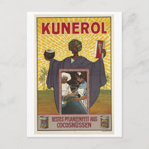 Carte Postale Chocolat, noix de coco, Bonbons, Publicité, Vintag