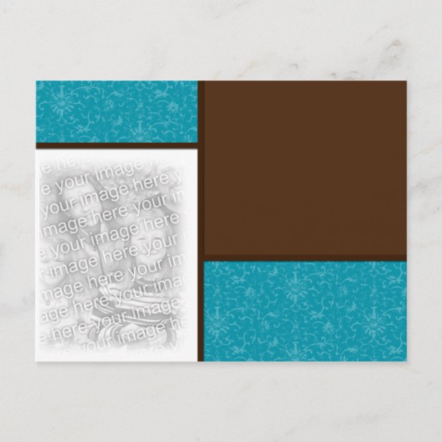 Carte Postale Chocolat/Turquoise 2 Modèles photo (Devant)