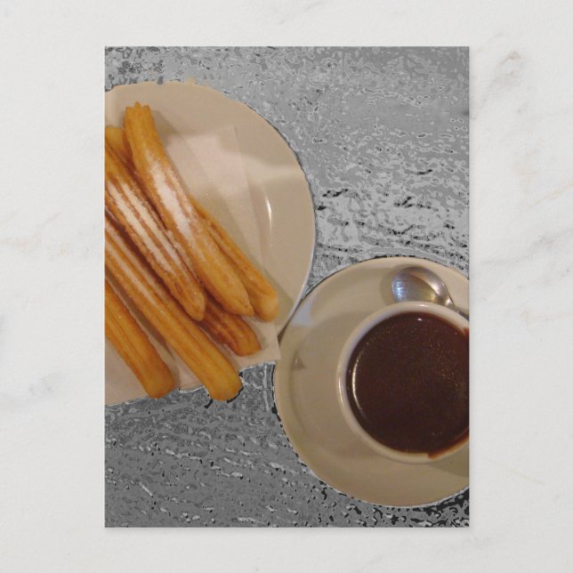 Carte Postale Chocolat y Churros (Devant)