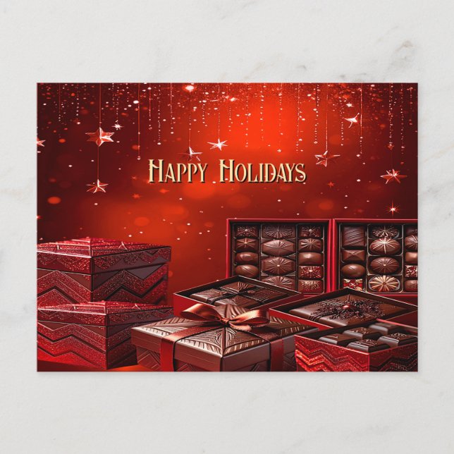 Carte Postale Chocolate Candy Christmas Holiday Postcard (Devant)