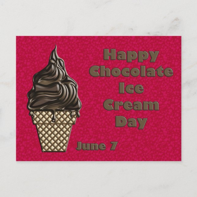 Carte Postale Chocolate Ice Cream Day June 7 (Devant)