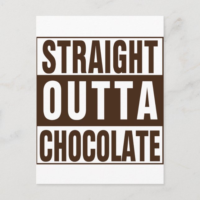 Carte Postale Chocolate Straight Outta Brown (Devant)