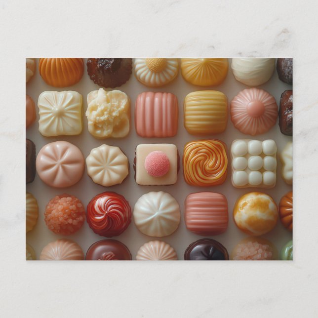 Carte Postale Chocolats de chocolat de la Saint-Valentin (Devant)