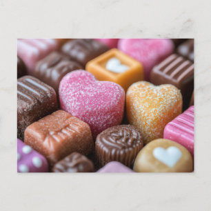 Carte Postale Chocolats de chocolat Saint-Valentin