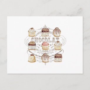 Carte Postale chocolats français vintages