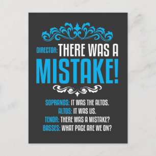 Carte Postale Choir Choir Musical Directeur Soprano Alto T