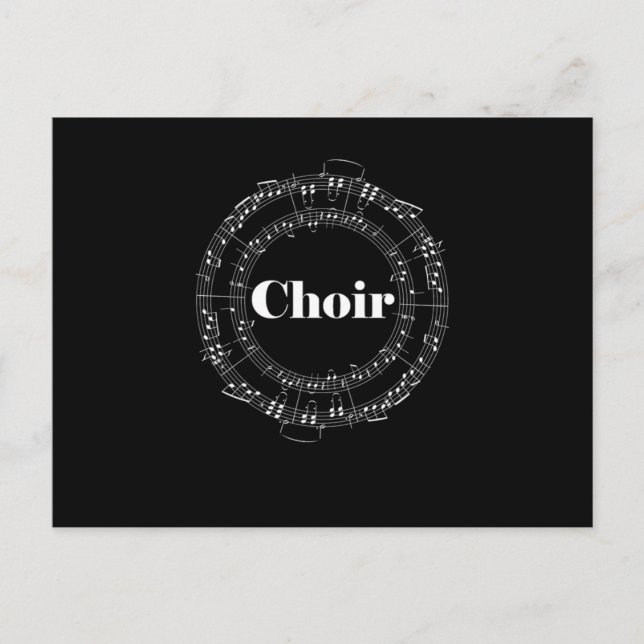 Carte Postale Choir Chorus Choral Music Conducteur Notes Cadeau (Devant)