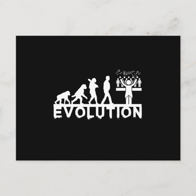 Carte Postale Choir Conductor Evolution Chorus Choral Music Cade (Devant)