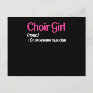 Carte Postale Choir Girl Chorus Choral Music Chant Musicien Gi