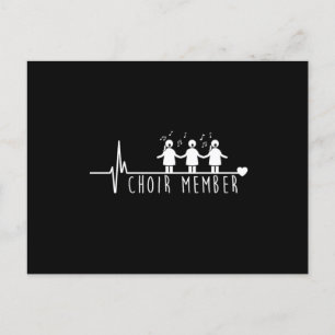 Carte Postale Choir Member Heartbeat Chorus Choral Music Notes G