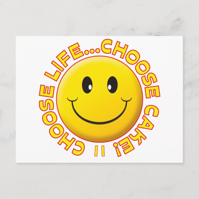 Carte Postale Choisissez un gâteau (Devant)