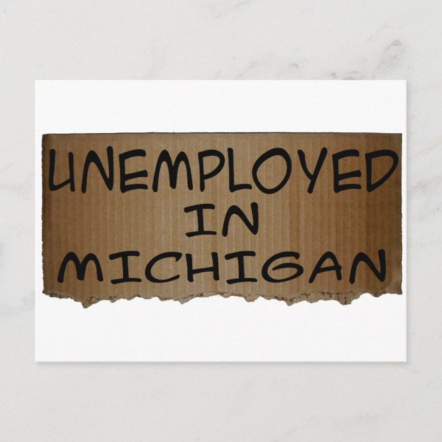 CARTE POSTALE CHÔMAGE À MICHIGAN (Devant)