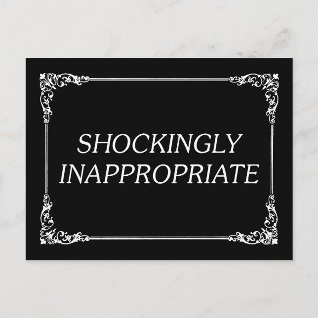 Carte Postale Choquant inapproprié (Devant)