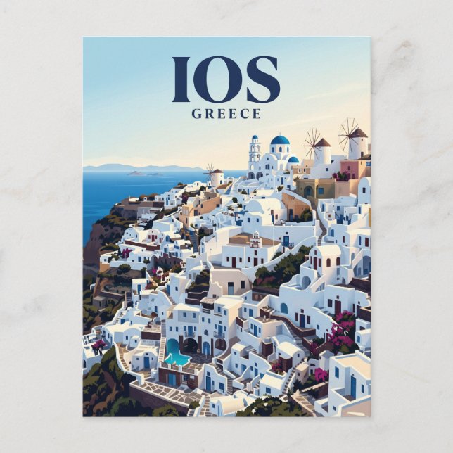 Carte Postale Chora, Ios Grèce (Devant)