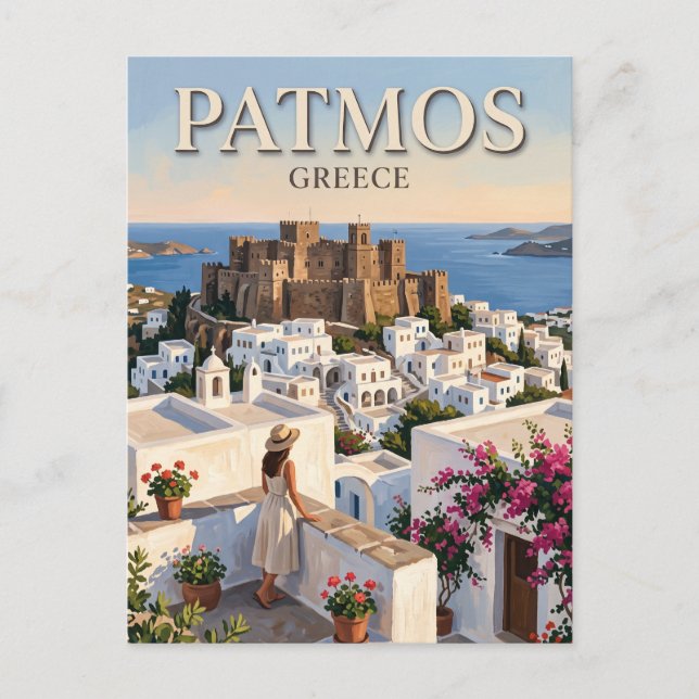 Carte Postale Chora Patmos Grèce (Devant)