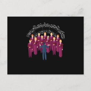 Carte Postale Chorale Chorale Chorale Chorus Conducteur Cadeau
