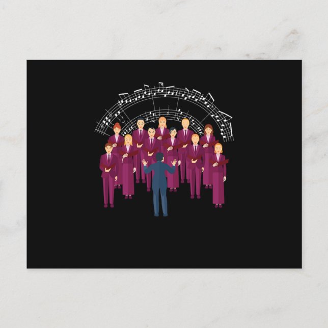 Carte Postale Chorale Chorale Chorale Chorus Conducteur Cadeau (Devant)