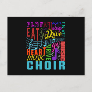 Carte Postale Chorale Chorus Choral Music Conducteur Cadeau