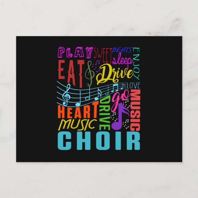Carte Postale Chorale Chorus Choral Music Conducteur Cadeau (Devant)