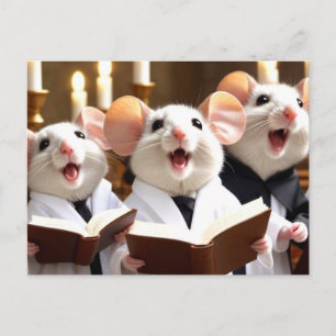 Carte Postale Chorale de souris chantantes