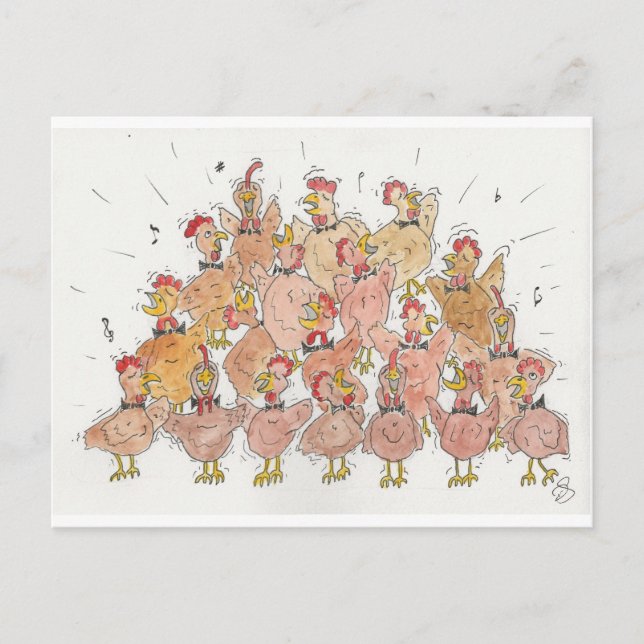 Carte postale Chorale Poulet/Hen (Devant)