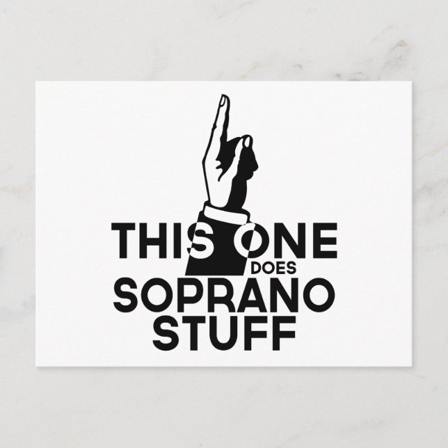 Carte Postale Choses pour soprano - Musique drôle de soprano (Devant)
