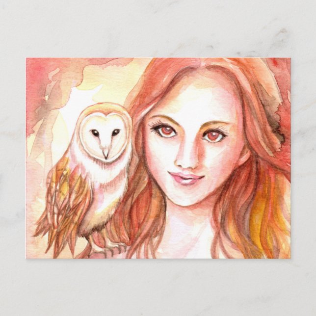 Carte Postale Chouette (Devant)