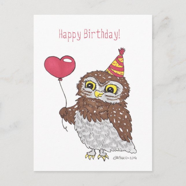 Carte Postale Chouette (Devant)