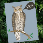 Carte Postale Chouette à grande corne drôle dont la grammaire<br><div class="desc">Regardez cette chouette chouette à grande corne qui corrige votre grammaire. Et assurez-vous de consulter ma boutique pour plus de produits et de designs. Vous pouvez toujours ajouter votre propre texte. Faites-moi savoir si vous voulez quelque chose fait sur mesure. Si vous l'achetez, merci ! N'oubliez pas de partager une...</div>
